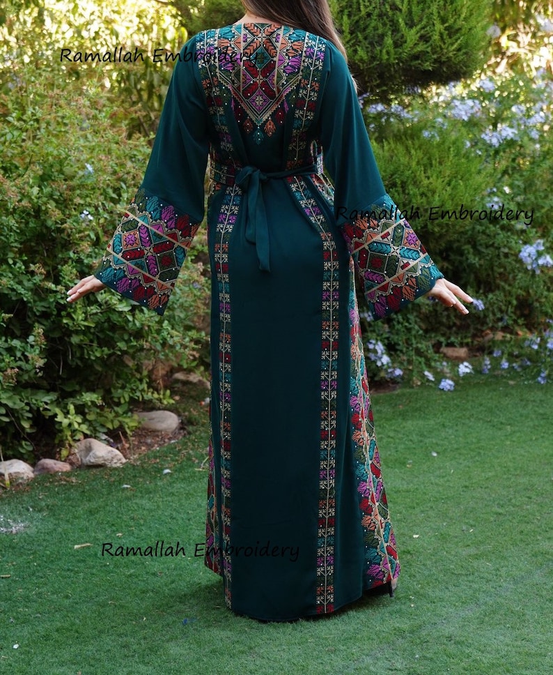 Palestinian Thobe Tatreez Embroidery Front and Back Six Strips Etsy