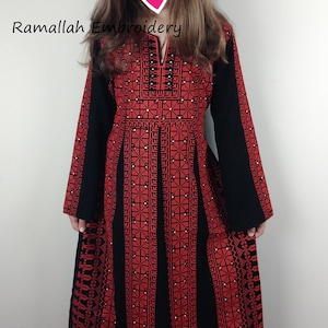 Embroidery Palestinian Little Girl Dress Thobe Tatreez Heritage Thobe