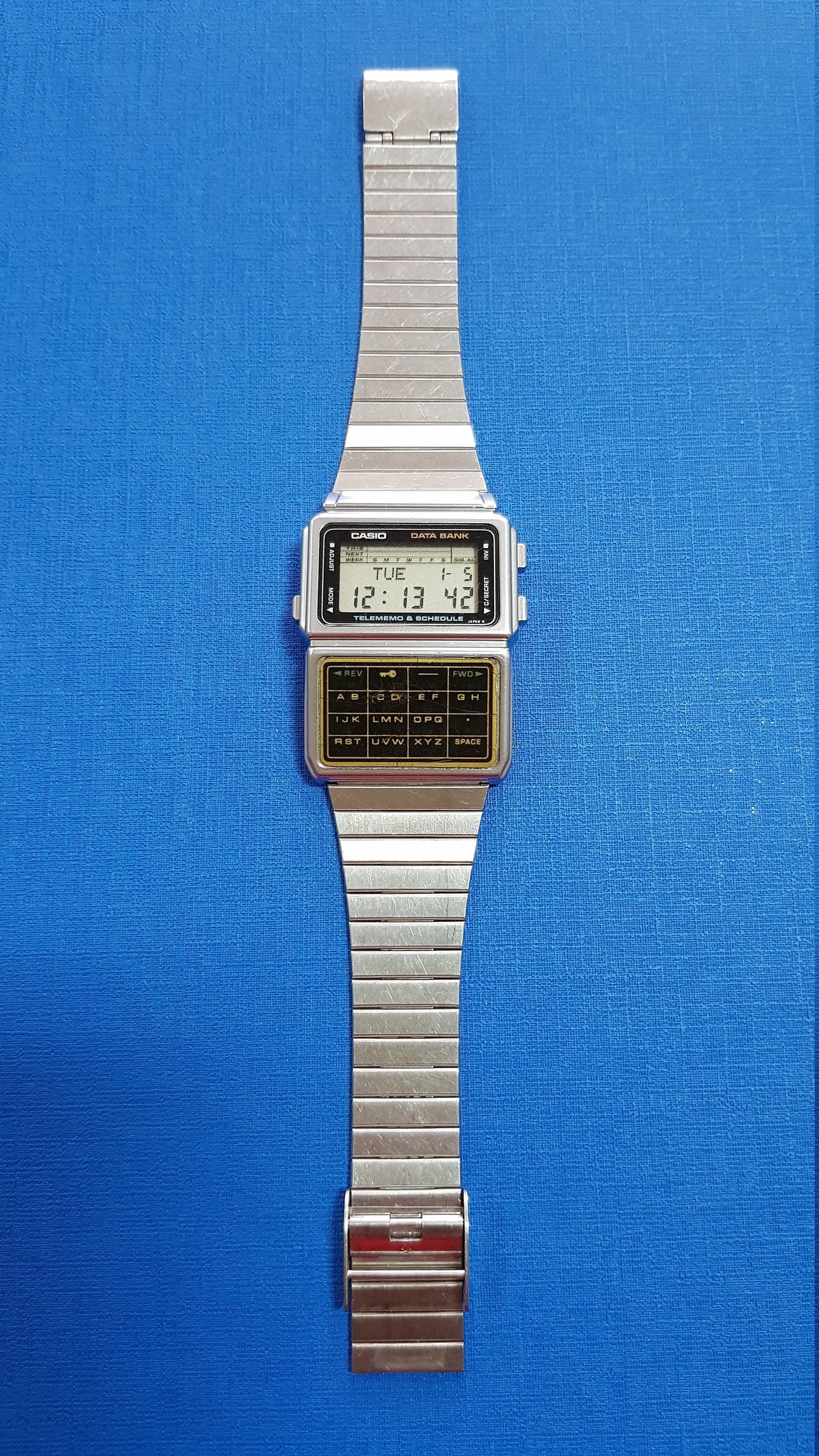 Vintage rare CASIO DBC-600 Men Watch 563 Data Bank Stainless | Etsy