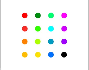 WE ARE Color Dots Series Prints, Various Sizes
