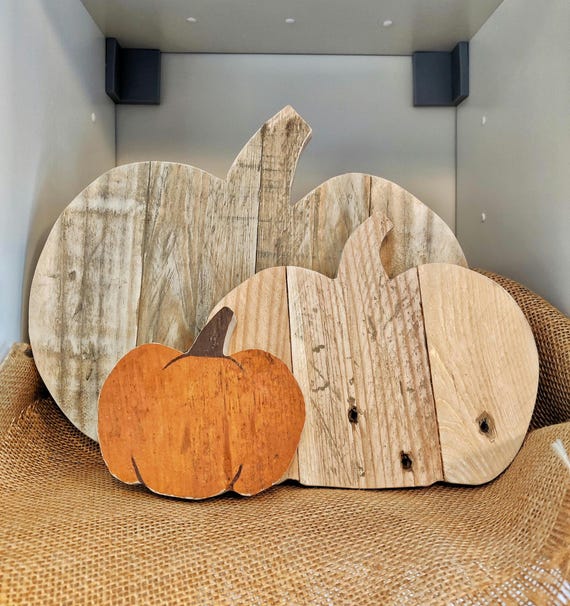 Handmade Wooden Pumpkin - Reclaimed Pallet Wood, Fall/Autumn/Halloween