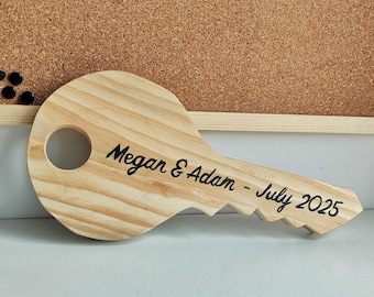 Llave personalizada para casa nueva o primera vivienda: regalo de madera hecho a mano