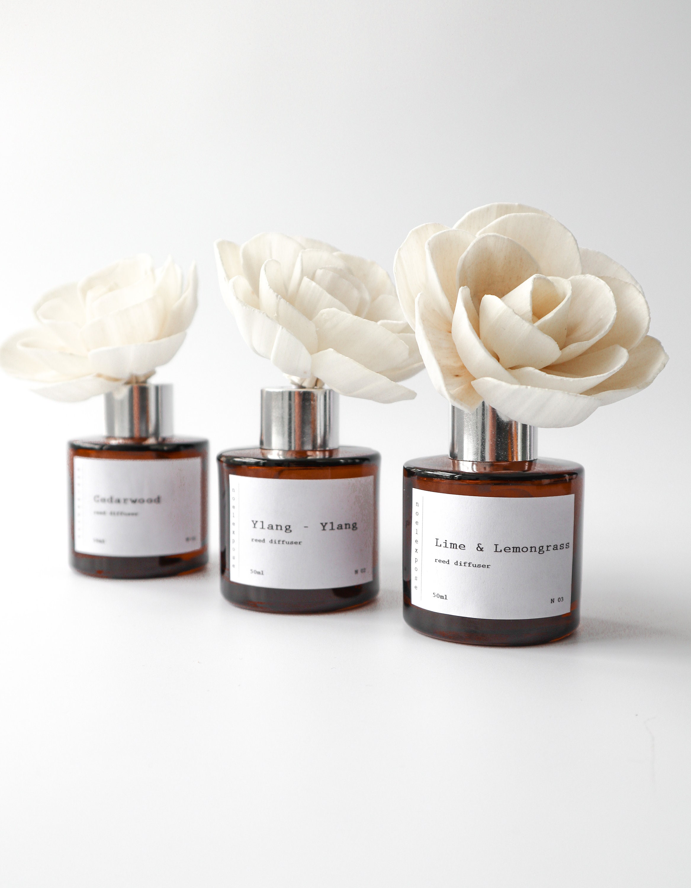 Flower Reed Diffuser Natural Reed Diffuser Home Scent Etsy