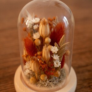 Mini cloche en verre fleurs sechées image 2