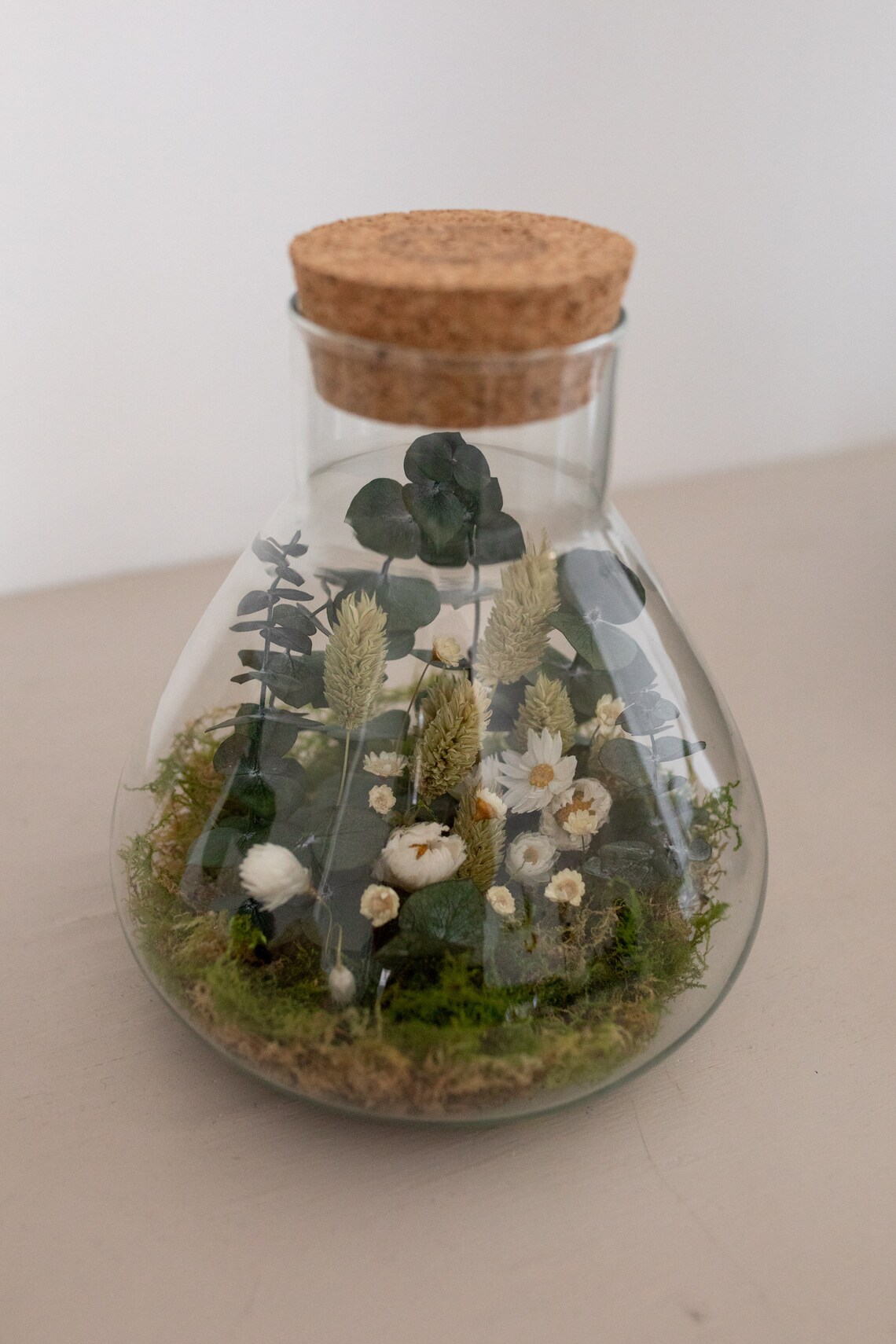 Terrarium en verre fleurs séchées stabilisées mousse Etsy