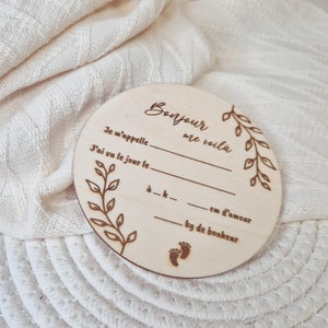 Carte Naissance Bébé | Cadeau Naissance | Carte Moment de vie | Carte à remplir |