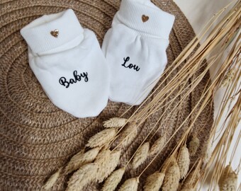 Chaussons Bébé Personnalisables en Coton Doux | Cadeau Adorable pour Nouveau-Né | Cadeau de naissance | Cadeau bébé | Chaussons bébé