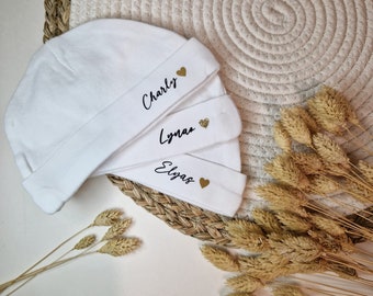 Personalized Baby Birth Bonnet in Organic Cotton | Gift of Quality and Comfort | Birth Gift
