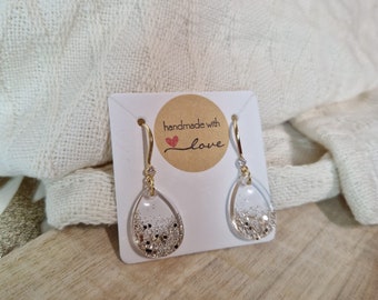 Boucles d'oreilles en résine élégantes | Accessoire de beauté unique | Bijoux faits main | Cadeau femme