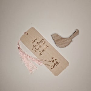Offrez Un Marque-page En Bois Personnalisé Pour La Maïtresse, L'atsem, La Nounou De Votre Enfant