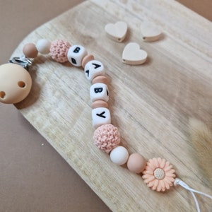 Personalized Pacifier Clip with Clip Silicone Baby Accessory Original Birth Gift Ideal for Baby Shower image 1