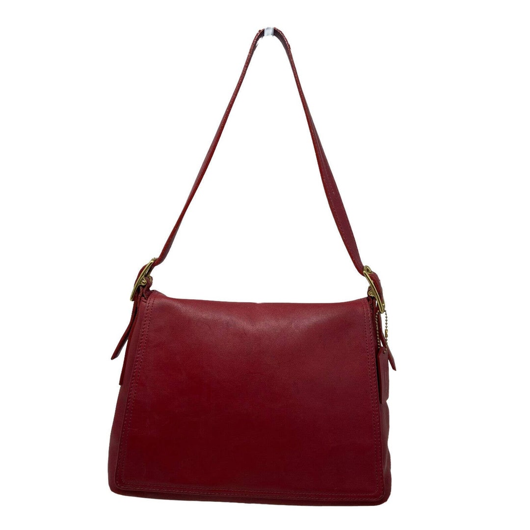 Vintage Coach Legacy 9828 Red Leather Studio Flap Shoulder Bag - Etsy