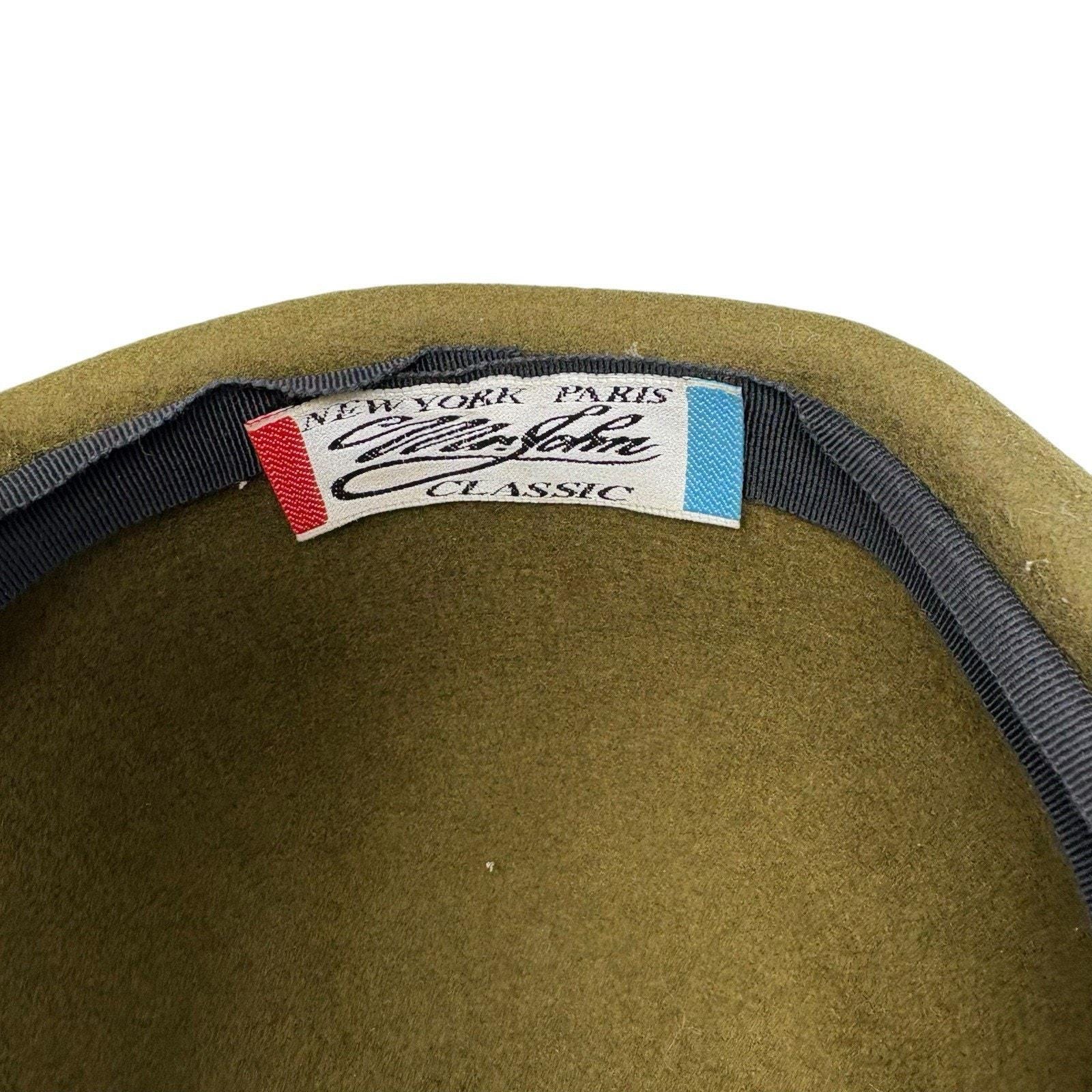 Vintage Mr. John Olive Wool Felt Studded Hat Avant Garde Art  display picture 2