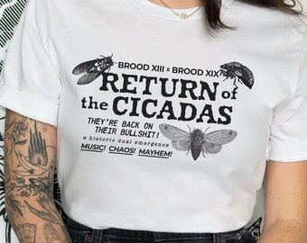 Cicada Camisa Brood XIII XIX Cicada Camiseta extrañamente específica Camisa Entomología Camisa Goblincore Camisa rara Camiseta Alt Ropa Naturaleza Camisa