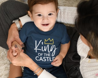 Camisa divertida para niños pequeños Camisa infantil favorita Ropa para niños pequeños Camisetas para niños pequeños Camisas para niños King Crown Camisa para niños Realeza Mini Boss