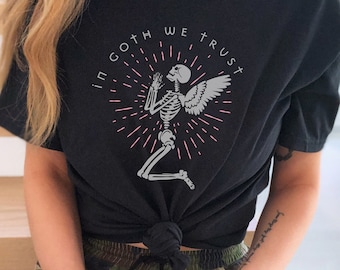 Mall Goth Goth Shirt Gothic Clothes Emo Shirt Skeleton Tee Trad Goth Clothing Pastel Goth Shirt Goth Girl T Shirt Y2K Goth Alt Clothing