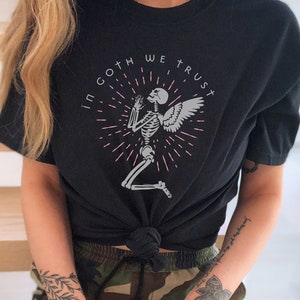 Mall Goth Goth Shirt Gothic Clothes Emo Shirt Skeleton Tee Trad Goth Clothing Pastel Goth Shirt Goth Girl T Shirt Y2K Goth Alt Clothing