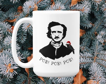 Edgar Allan Poe Silly Coffee Mug Book Lovers Gift Horror Coffee Mug Goth Mug Goth Cup Writer Mug Tea Drinker Gift Best Selling Mugs