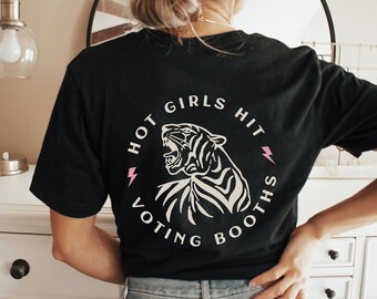 Grl Pwr Tiger Camisa Votar Camisa Podemos hacerlo Socialdemócrata Justicia Social Camisa Activista Camisa Izquierdista Camisa Feminista Camisa Política