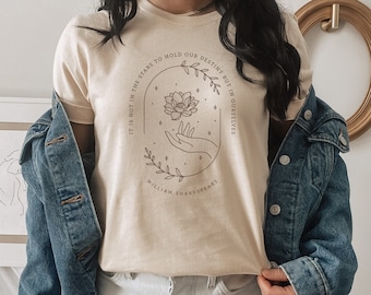 Poet Shirt Shakespeare T Shirt Growth Mindset Shirt Literature Clothing Botanical Shirt Celestial Shirt Poet Gift Literature Shirt Library
