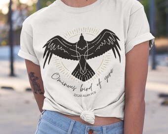 Edgar Allan Poe The Raven Shirt Classic Horror Literature Shirt Spooky Season Literary Shirt Horror Shirt Gift For Author Goth Clothing
