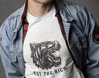 Eat The Rich Tax The Rich Eat The Rich Shirt Tiger Graphic Tee Tiger Shirt Political Shirts Social Justice Shirt Alt Clothes