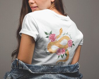 Edgar Allan Poe Snake Shirt Botanical Shirt Poet Shirt Literature Clothing Literature Shirt Indie T Shirt Alt Clothing Fairycore Clothes