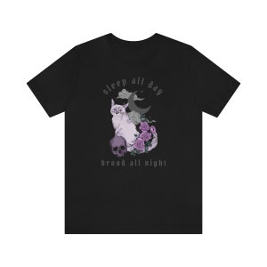 Pastel Goth Clothing Cat Shirt Homebody Shirt Alt Clothing Gothic Clothes Emo Clothes Mall Goth Eboy Clothing E Girl Clothing Pastel Goth Solid Black Blend