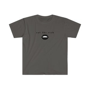 Camiseta de vampiro Eat The Rich, camiseta gótica de talla grande, ropa alternativa, ropa E Girl, ropa Eboy, ropa gótica, ropa gótica de centro comercial, ropa gótica imagen 5