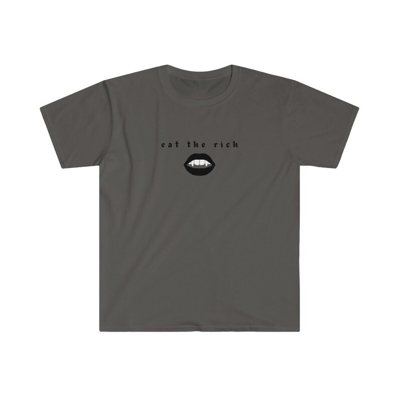 Camiseta de vampiro Eat The Rich, camiseta gótica de talla grande, ropa alternativa, ropa E Girl, ropa Eboy, ropa gótica, ropa gótica de centro comercial, ropa gótica imagen 5