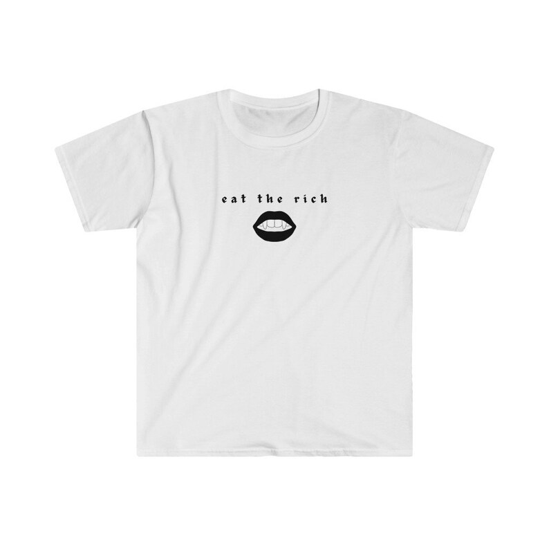 Camiseta de vampiro Eat The Rich, camiseta gótica de talla grande, ropa alternativa, ropa E Girl, ropa Eboy, ropa gótica, ropa gótica de centro comercial, ropa gótica imagen 6