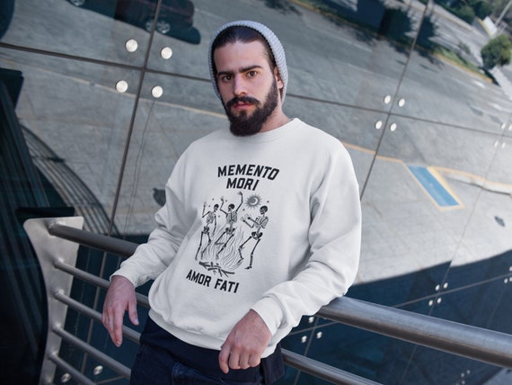 Skeleton Sweater Memento Mori Amor Fati Teen Grunge Clothing Light Academia Momento Mori Mall Goth Clothing Philosophy Shirt Alt Clothes