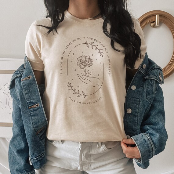 Poet Shirt Shakespeare T Shirt Growth Mindset Shirt Literature Clothing Botanical Shirt Celestial Shirt Poet Gift Literature Shirt Library