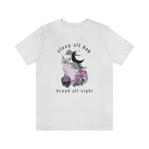 Pastel Goth Clothing Cat Shirt Homebody Shirt Alt Clothing Gothic Clothes Emo Clothes Mall Goth Eboy Clothing E Girl Clothing Pastel Goth Solid White Blend