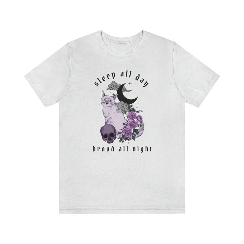 Pastel Goth Clothing Cat Shirt Homebody Shirt Alt Clothing Gothic Clothes Emo Clothes Mall Goth Eboy Clothing E Girl Clothing Pastel Goth Solid White Blend