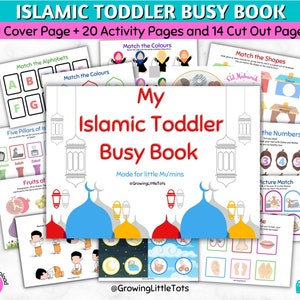 Islamic Toddler Busy Book, Islamic Themed Learning Binder, Ramadan Activities