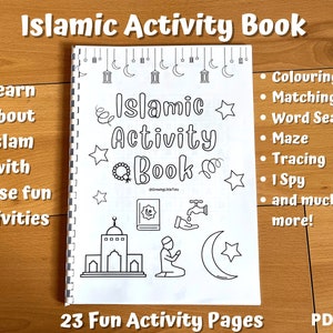 Islamic Activity Book, DIY Ramadan Printable Banner, Ramadan Worksheets, Learn About Islam, Islamic Colouring Book, Islamic Busy Book