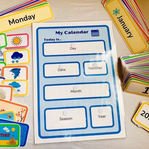 Kids Calendar Printable: Circle Time Homeschool Activity (PDF) - Etsy