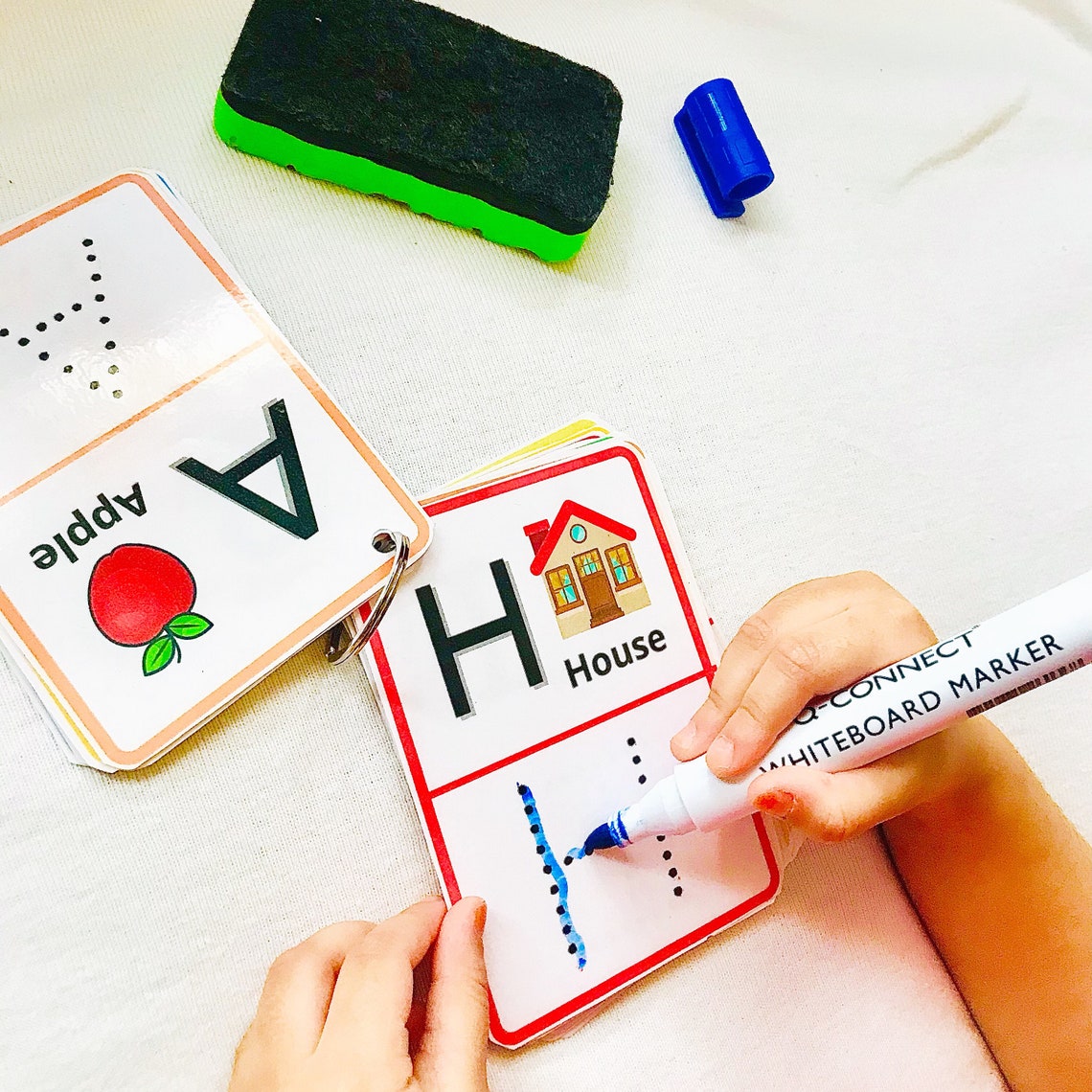 Alphabet Tracing Flash Cards ABC Flash Cards Preschool - Etsy