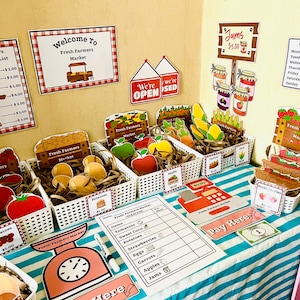 Farmers Market Kit, Dramatic Play Centre Props, Farmers Market Printable