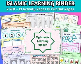 Islamic Busy Book, Islamic Learning Binder, Ramadan Activities, Islamic Worksheets, Homeschool, Preschool Binder, Ramadan Busy Book