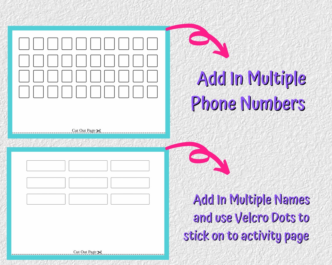 Phone Number Practice Activity Printable, Busy Book, I Know My Phone