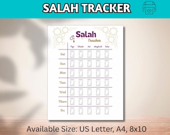 Salah Tracker Printable, Daily Salah Tracker, Salah Chart, Prayer Chart Kids, Prayer Tracker, Islamic Lifestyle, Muslim Routine, Salah Sheet