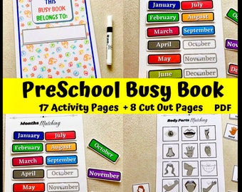 Preschool Learning Binder: Toddler Activity Book (PDF Printables)