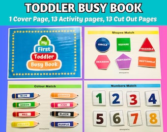 Toddler Busy Book | Learning Binder | PreSchool Busy Book | Toddler Activity | Pre School Printable | Pre school Learning Binder
