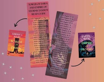 ToG Tandem Read Bookmark | Empire of Storms & Tower of Dawn Reading Guide | Printable Bookmark | Fantasy Romance Digital Download