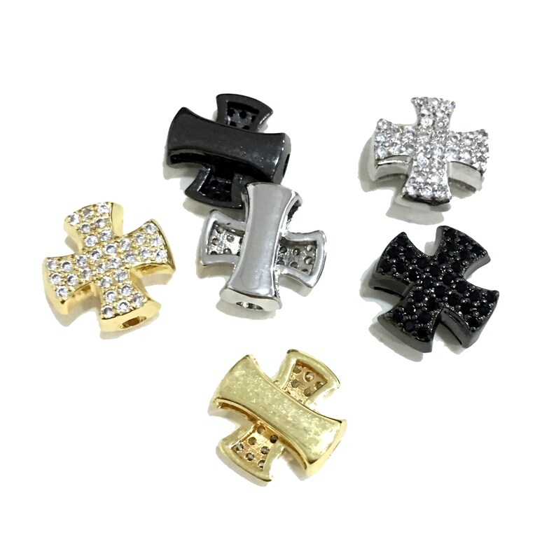 Nickel Free Cubic Zirconia Micro Pave Brass Flower Charm 11.4mm Gold Plated DIY Findings Fashion Pendant Craft Supplies Earring Charm