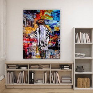 Tzadik, Kotel, Hasidic Art, Judaica art on plexiglass and canvas, jewish artist, art for jewish home, Original unique art. Israel Art