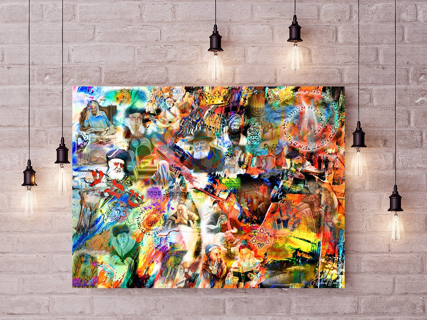 Jewish party, Judaica Art, Jewish home decor, Wall Decor, Jewish Plexiglass, Canvas Prints, Jewish prayers, Jewish Rabbis, Original Art.