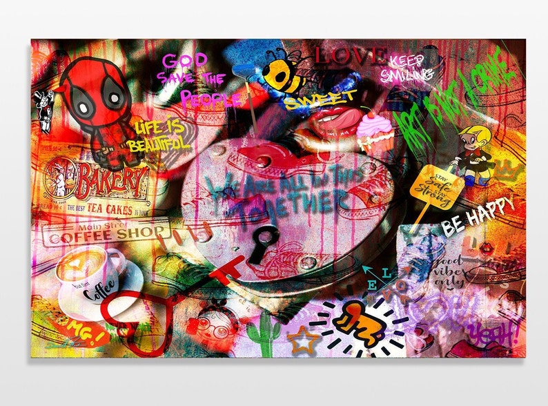 Key To Love, Love Art, Pop Art, Plexiglas art, Canvas Art, Colourful Art, Happy Art, Inspirational, Motivational, unique Art, Beautiful Art image 3